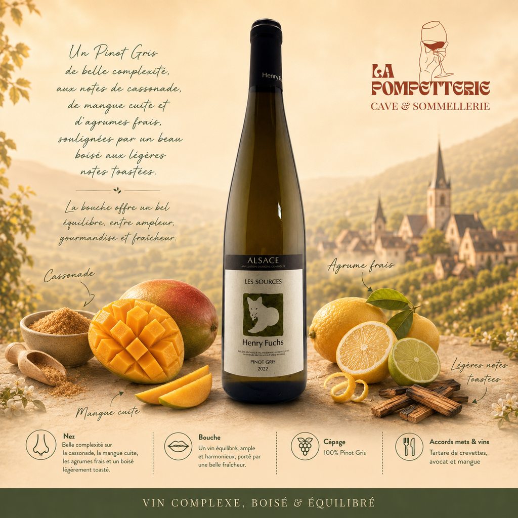 Alsace "Les Sources Pinot Gris" Henry Fuchs 2022