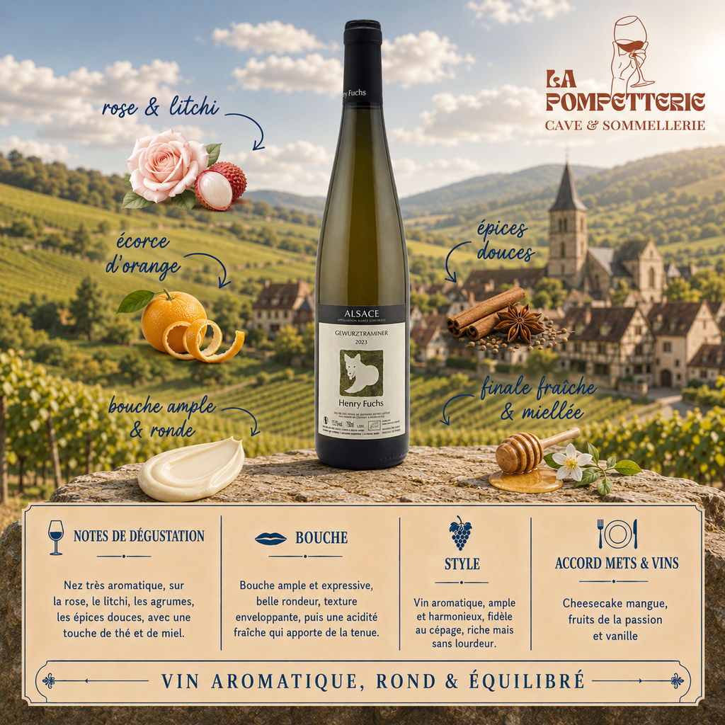 Alsace "Gewurztraminer Moelleux" Henry Fuchs 2023