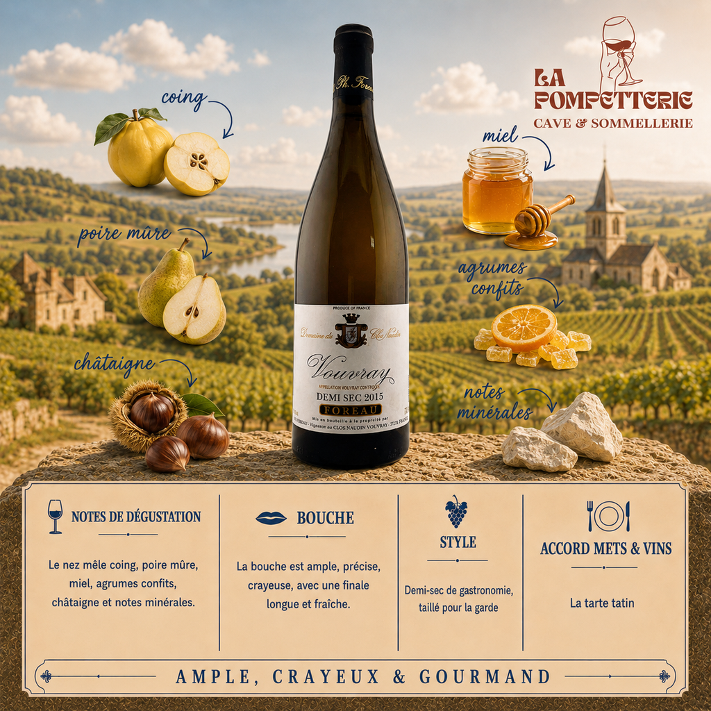 Vouvray demi-sec, Domaine du Clos Naudin 2015