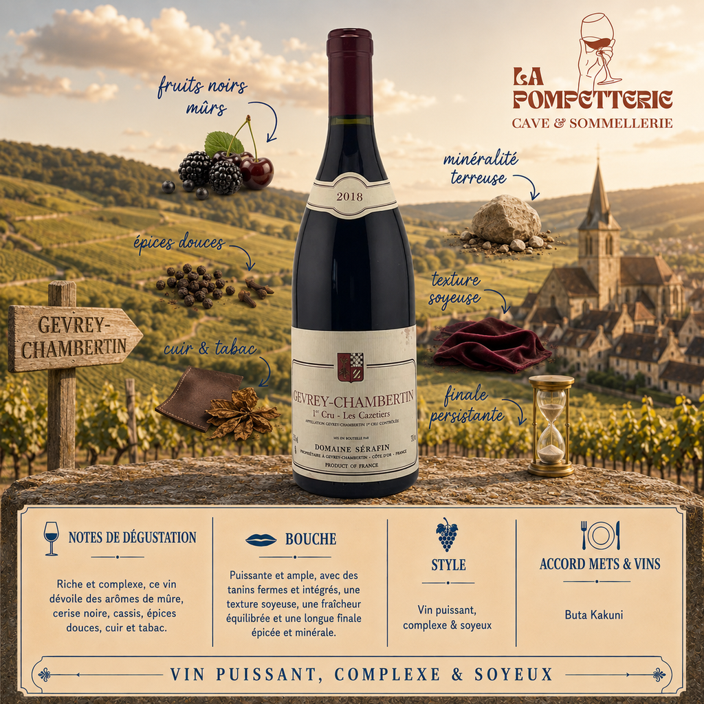 [3706] Gevrey Chambertin 1er cru "Les Cazetiers" Domaine Sérafin 2018