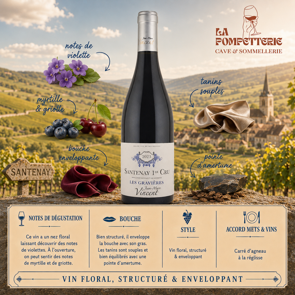 Santenay 1er Cru "Les Gravières" J.M Vincent 2023
