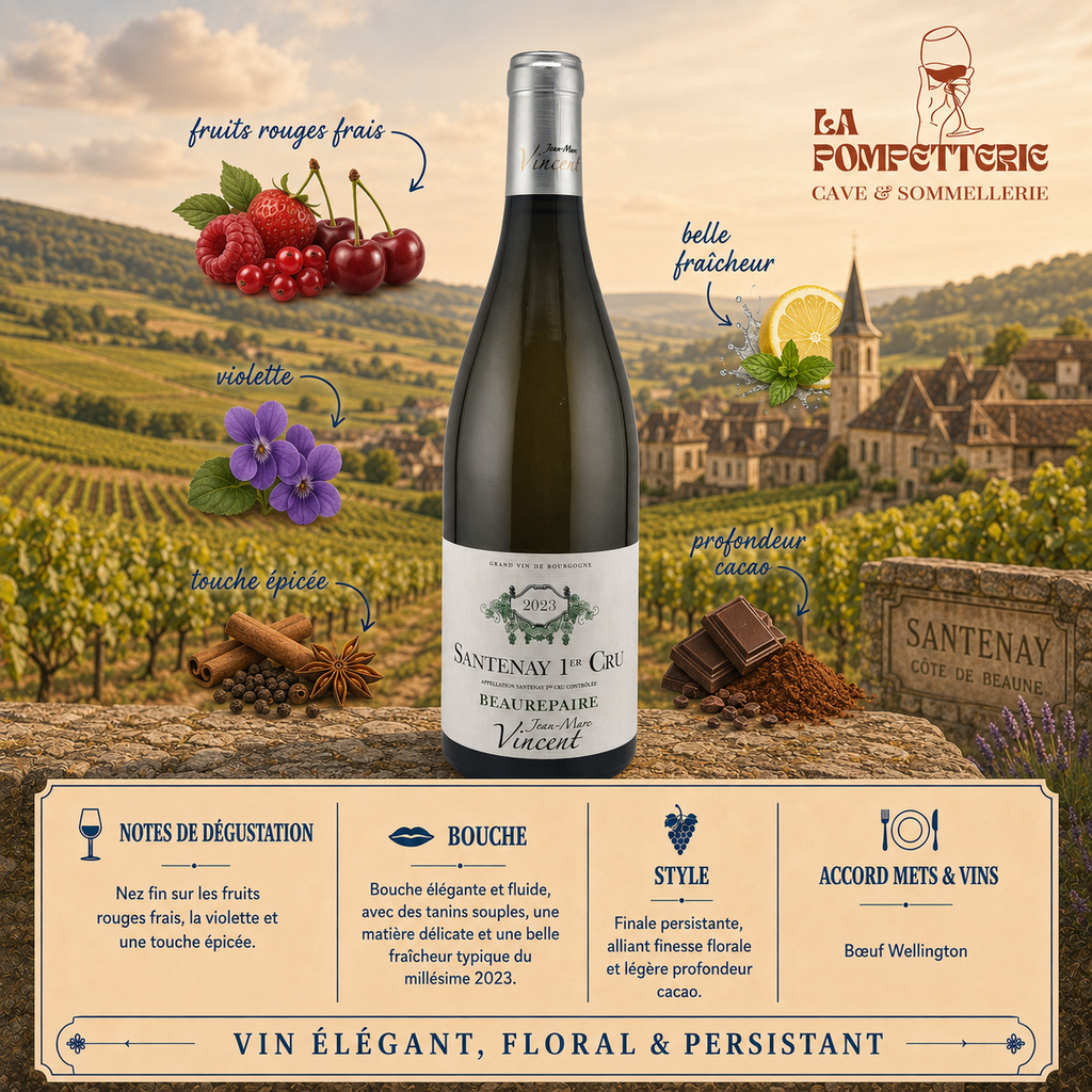 [2212] Santenay 1er Cru "Beaurepaire" J.M Vincent 2023