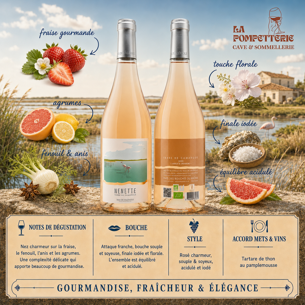 IGP Pays des Bouches du Rhône "Nénette rosé" Mas de Valériole 2025
