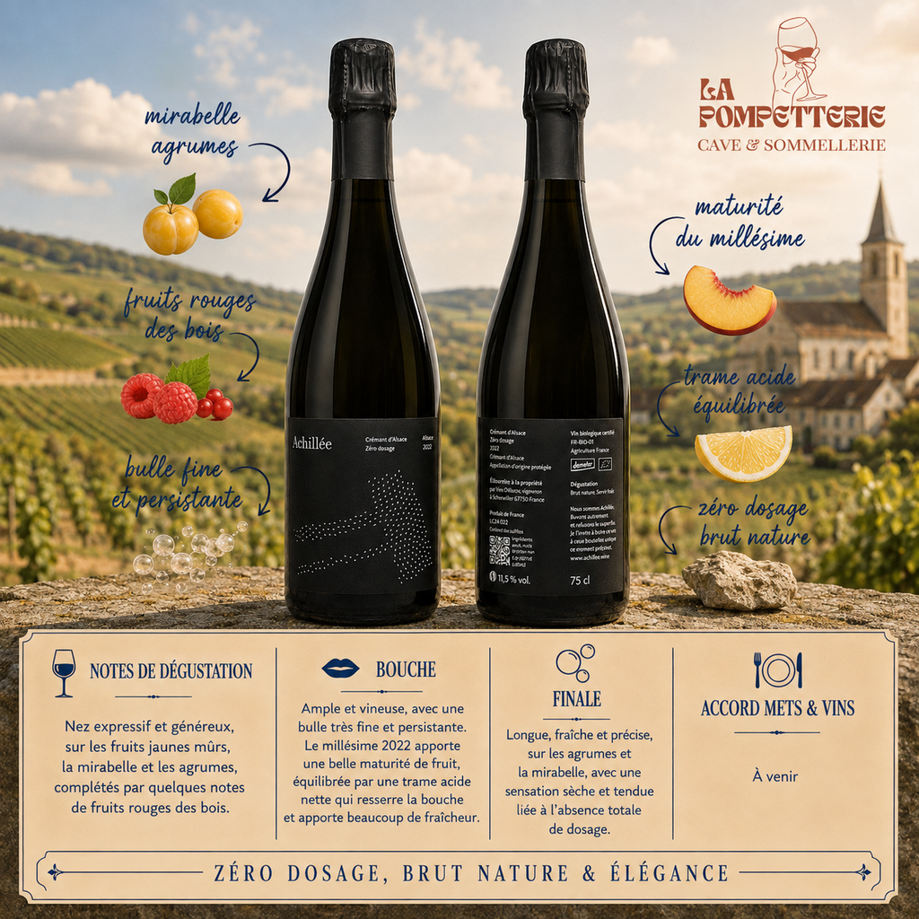 Crémant d'Alsace "Zéro Dosage" Domaine Achillée 2022
