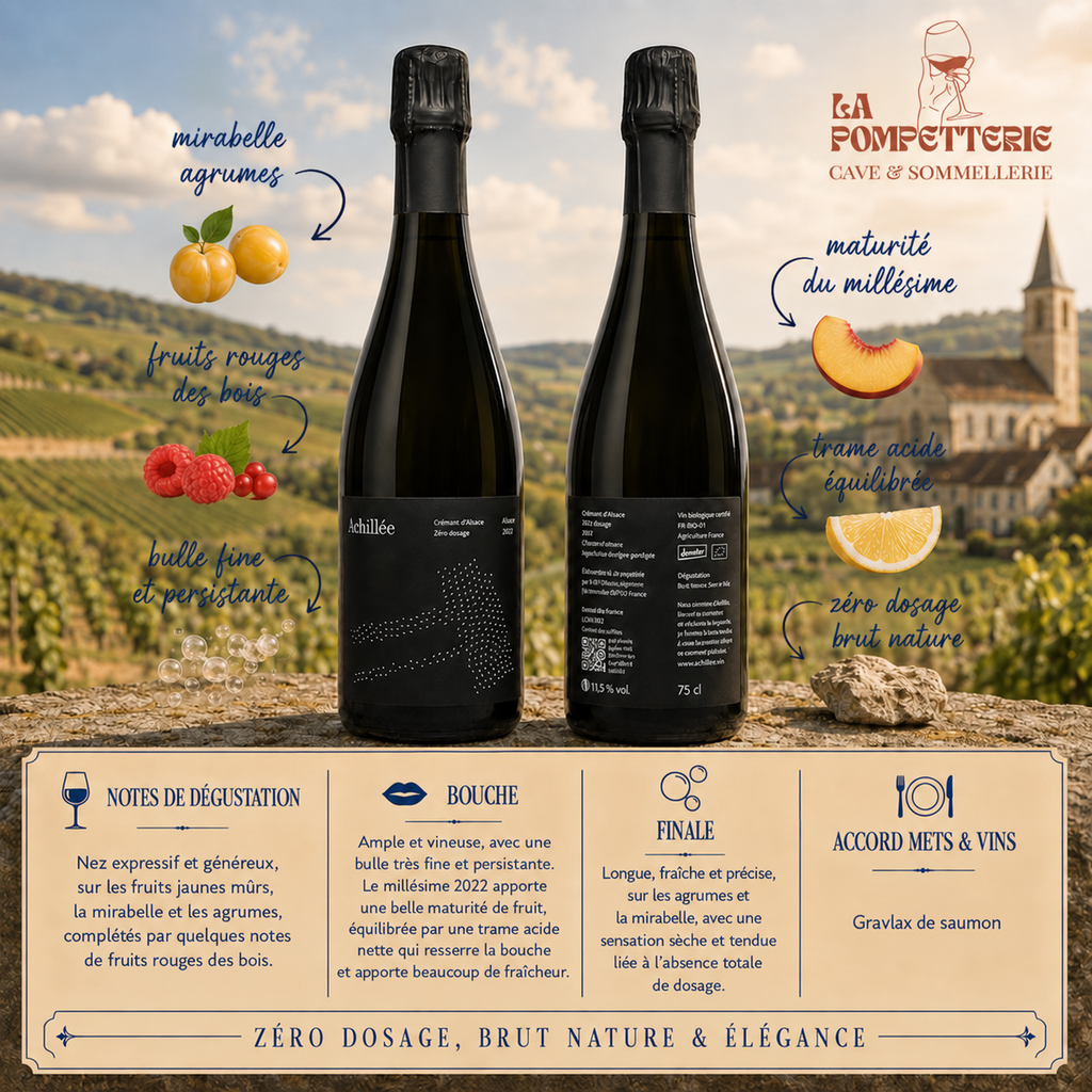Crémant d'Alsace "Zéro Dosage" Domaine Achillée 2022