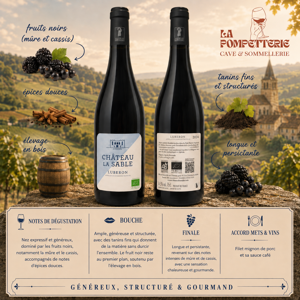 Lubéron rouge, Château la Sable 2023