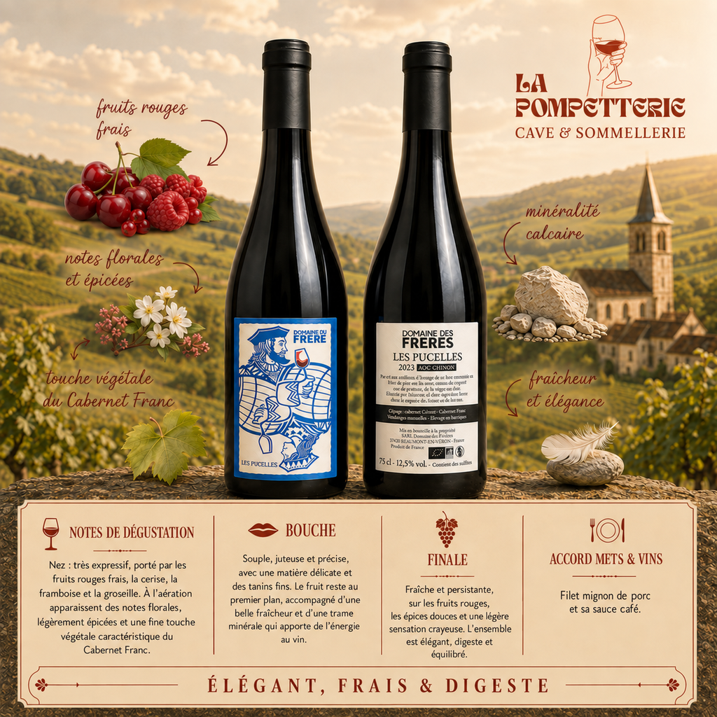 Chinon rouge "Les Pucelles" Domaine du Frère 2023