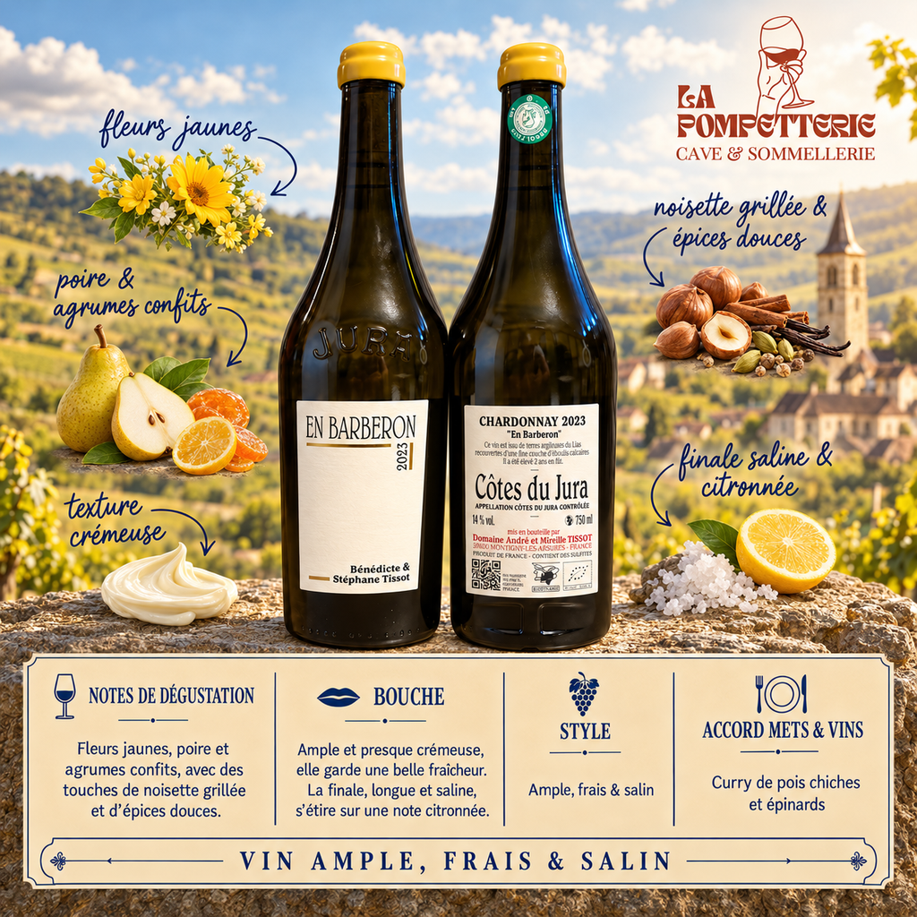 Côtes du Jura"En Barberon Chardonnay" Domaine Tissot 2023
